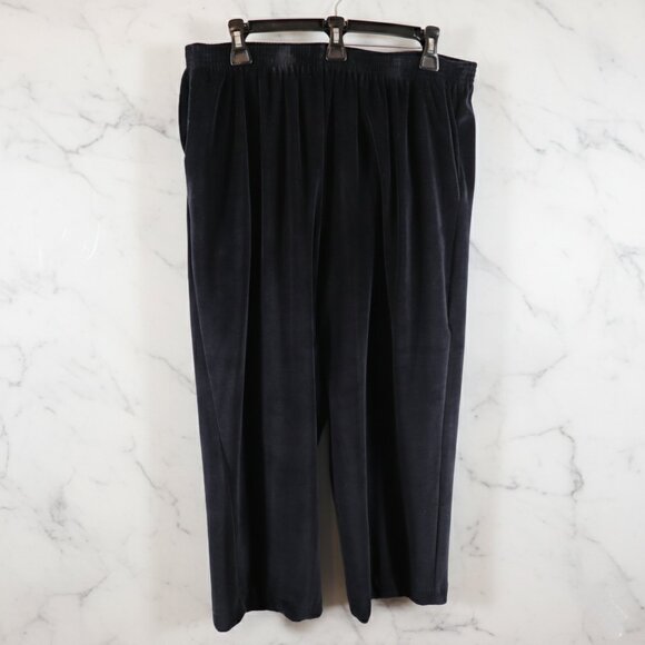 Alfred Dunner Luxe Be A Lady Black Pull On Pants With Pockets Tag Size 14 NWT - Picture 2 of 10